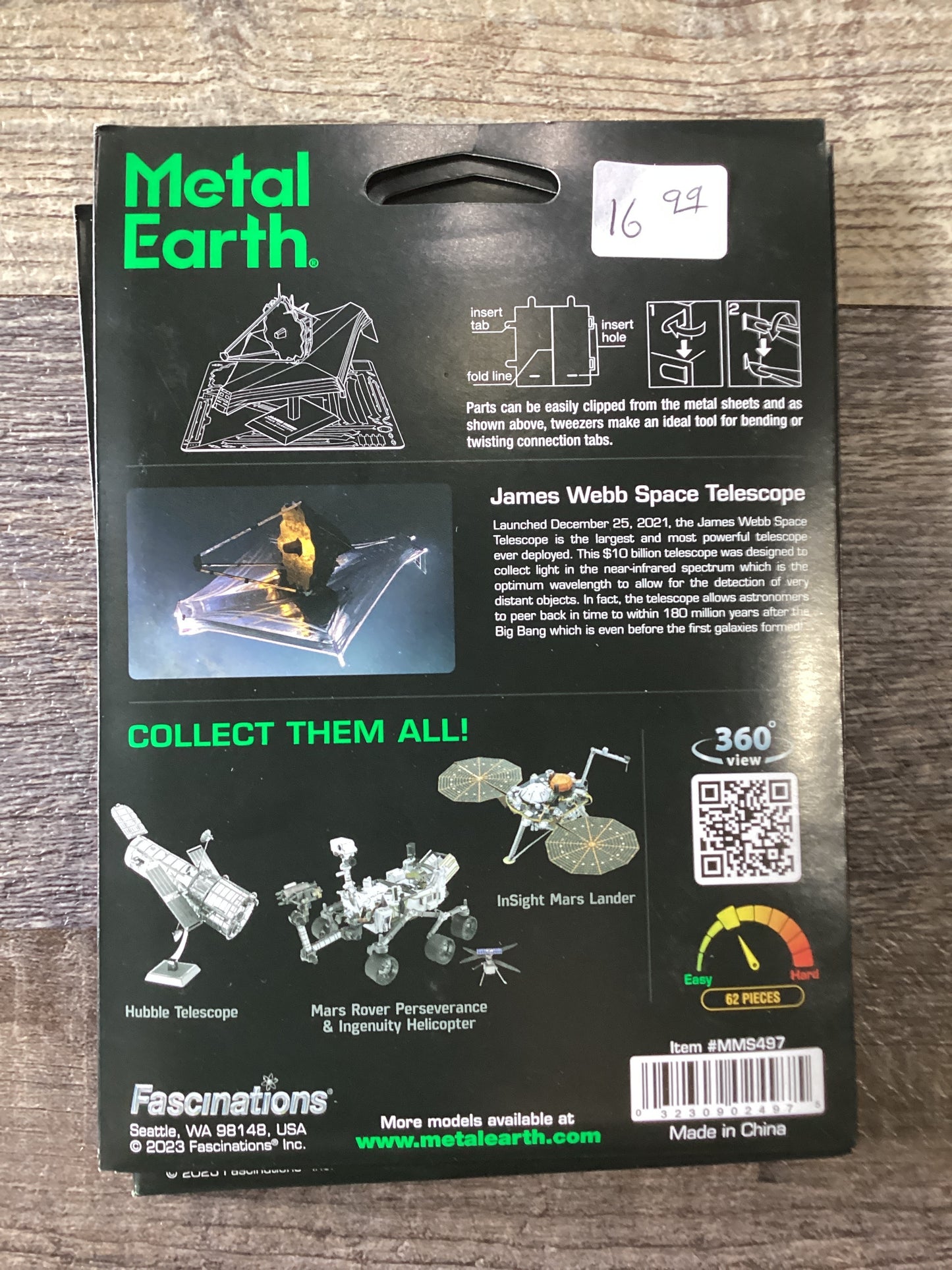 Metal Earth James Webb Telescope