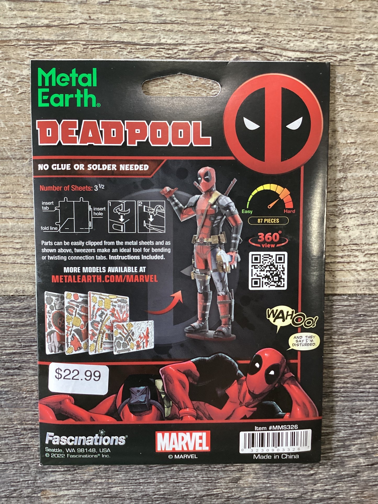 Metal Earth Deadpool Metal Model
