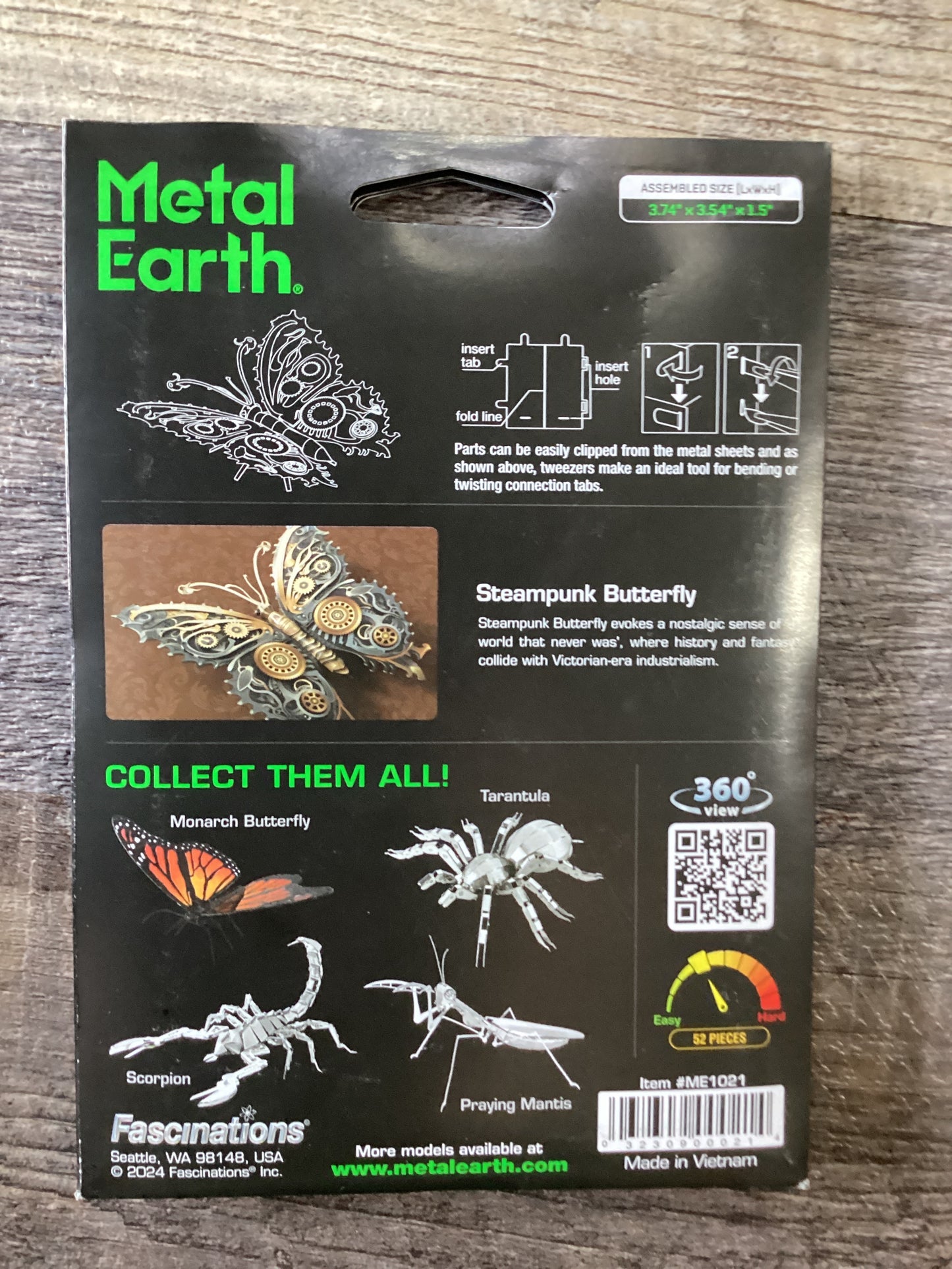 Metal Earth Steampunk Butterfly Metal Model