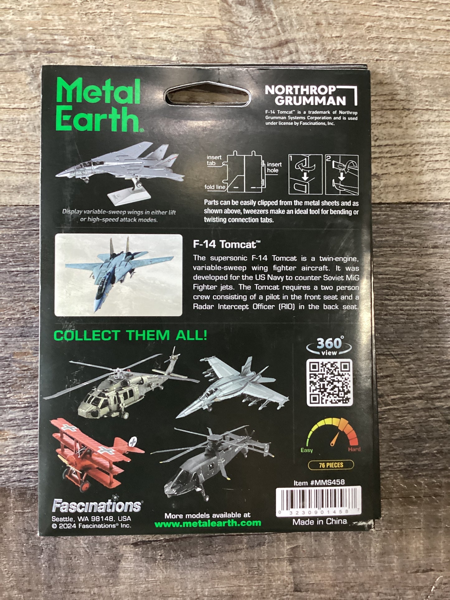 Metal Earth F-14 Tomcat Metal Model