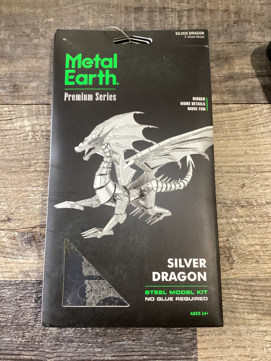 Metal Earth Silver Dragon Metal Model