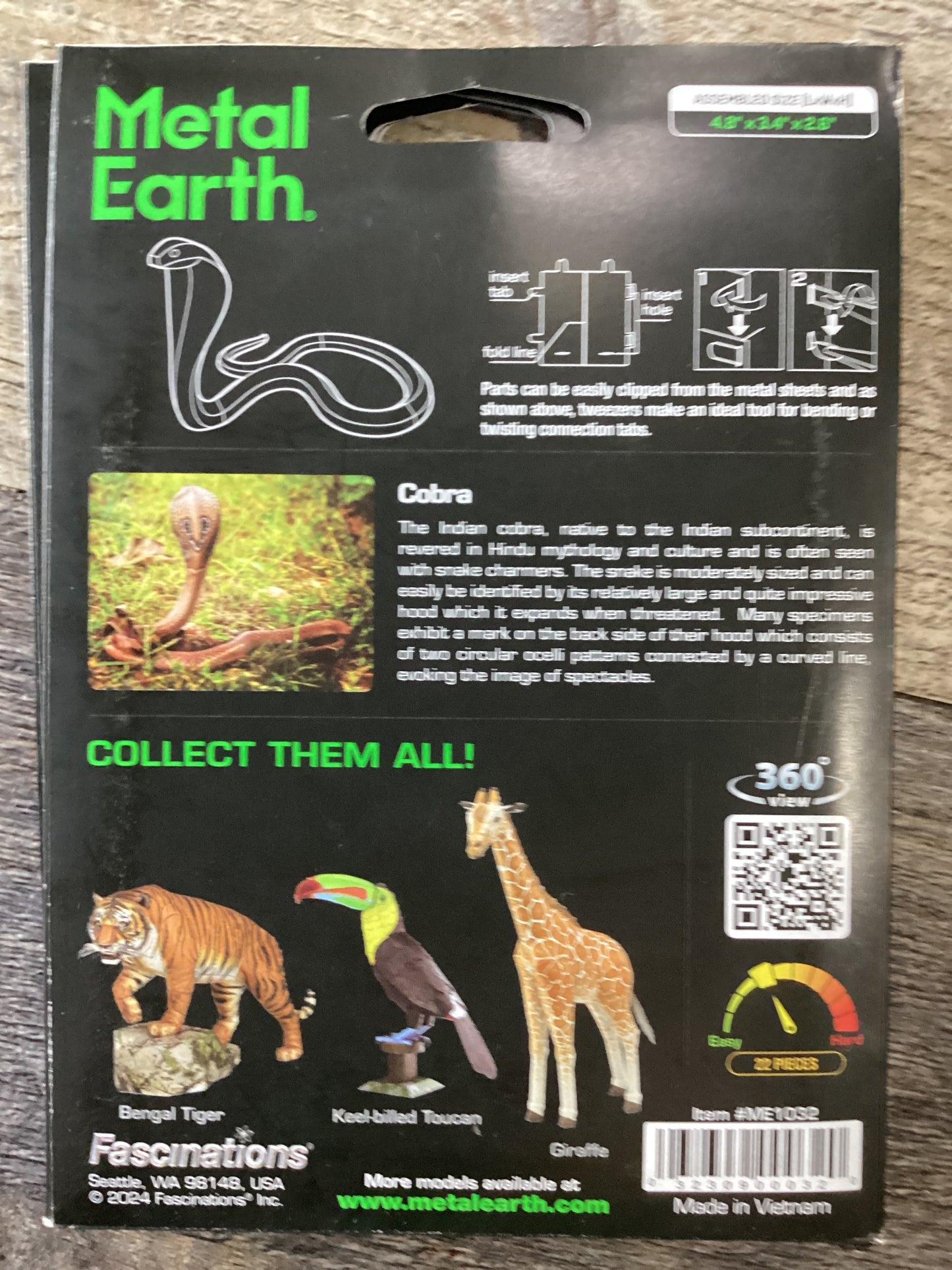 Metal Earth Cobra Metal Model