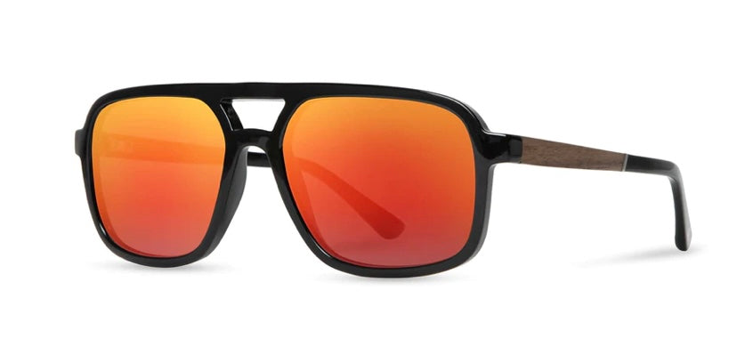 Glacier:Black Walnut HD Plus Polarized Solar Flash