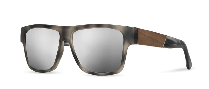 Cliff:Matte Pearl Gray//Walnut-HD Plus Polarized Silver Mirror