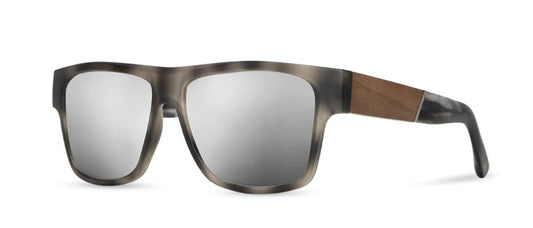 Cliff:Matte Pearl Gray//Walnut-HD Plus Polarized Silver Mirror