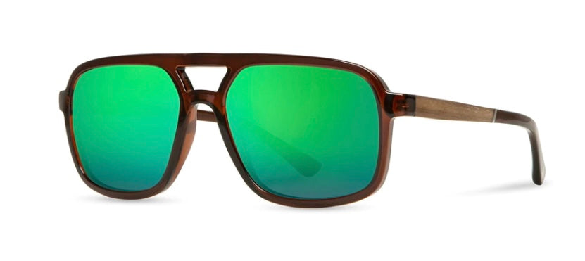 Glacier:Clay Walnut HD Plus Polarized Green Flash