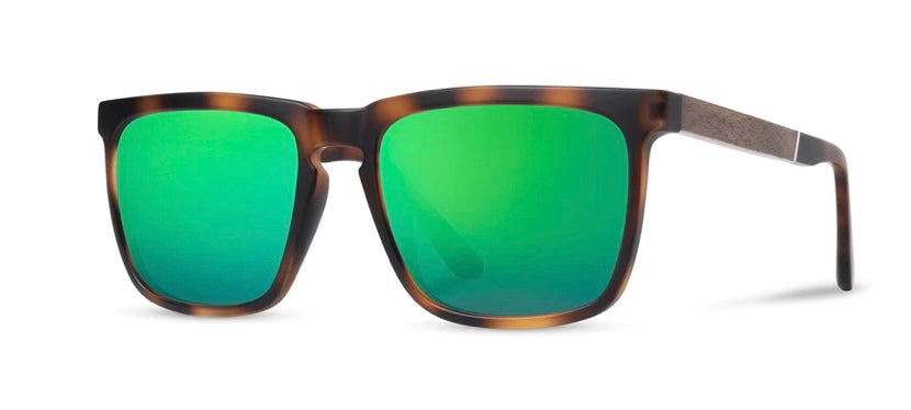 Ridge:Matte Tortoise Walnut HD Plus Polarized Green Flash