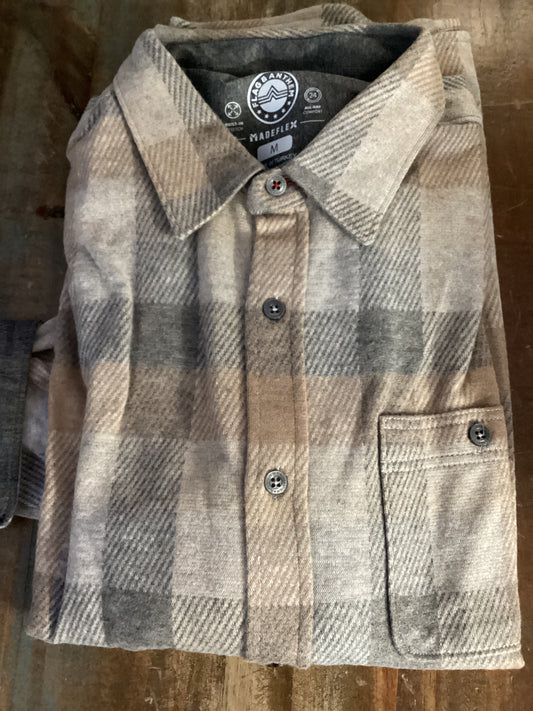 M-FA24WS2177 Hero Knit Flannel Tan/Gray