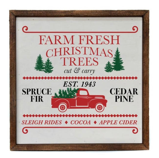 Farm Fresh Christmas Trees Sign