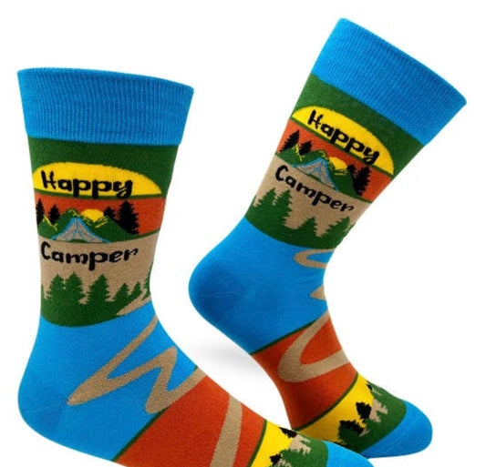 Novelty Socks Happy Camper